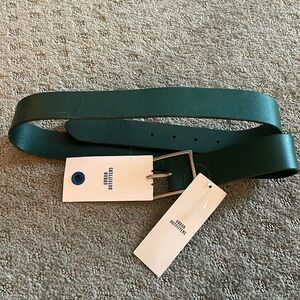 Green leather urban outfitters belt